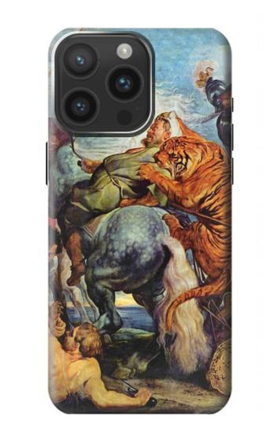 S3331 Peter Paul Rubens Tiger und Lowenjagd Case Cover Custodia per iPhone 15 Pro Max