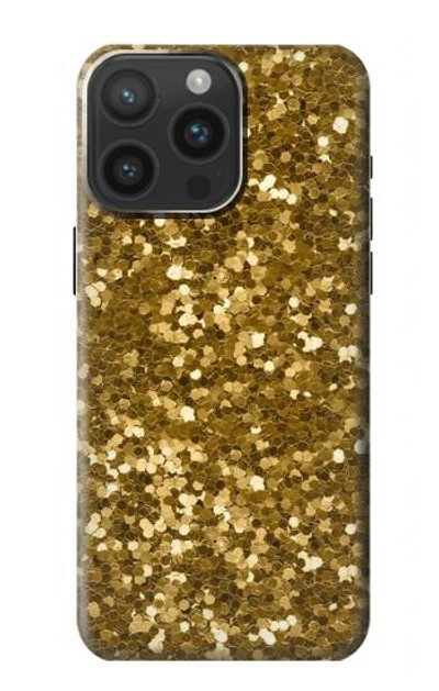 S3388 Gold Glitter Graphic Print Case Cover Custodia per iPhone 15 Pro Max