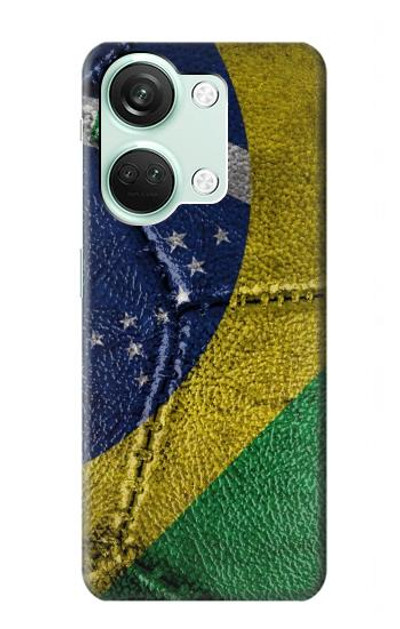 S3297 Brazil Flag Vintage Football Graphic Case Cover Custodia per OnePlus Nord 3