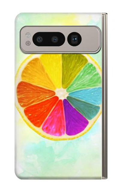 S3493 Colorful Lemon Case Cover Custodia per Google Pixel Fold