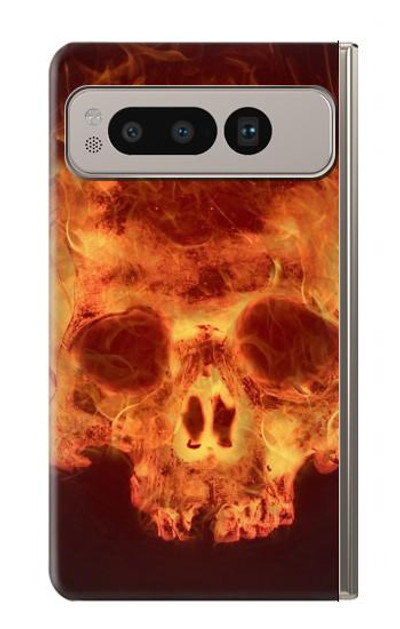 S3881 Fire Skull Case Cover Custodia per Google Pixel Fold