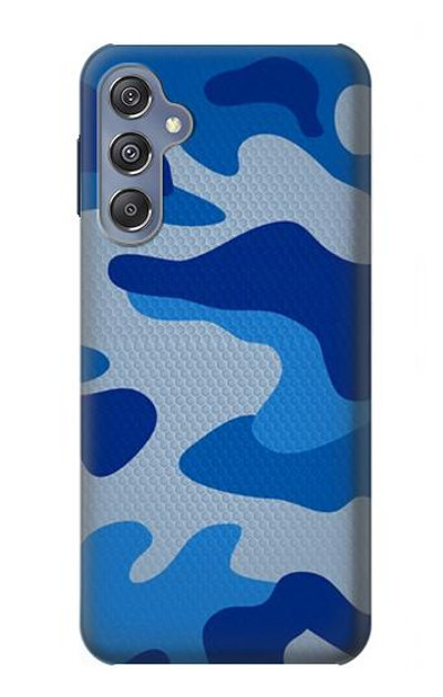 S2958 Army Blue Camo Camouflage Case Cover Custodia per Samsung Galaxy M34 5G