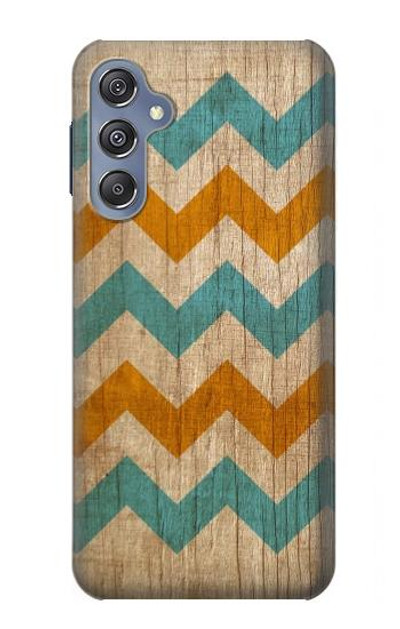 S3033 Vintage Wood Chevron Graphic Printed Case Cover Custodia per Samsung Galaxy M34 5G