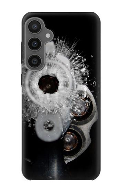 S2387 Gun Bullet Hole Glass Case Cover Custodia per Samsung Galaxy S23 FE