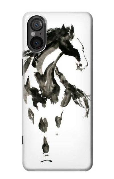 S1031 Horse Paintbrush Case Cover Custodia per Sony Xperia 5 V S1031 Horse Paintbrush Case Cover Custodia per Sony Xperia 5 V