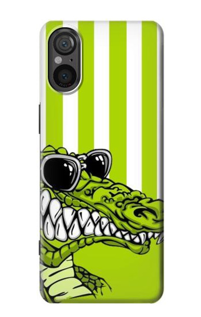 S2323 Funny Green Alligator Crocodile Case Cover Custodia per Sony Xperia 5 V S2323 Funny Green Alligator Crocodile Case Cover Custodia per Sony Xperia 5 V