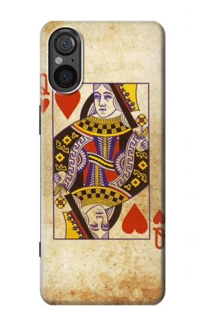 S2833 Poker Card Queen Hearts Case Cover Custodia per Sony Xperia 5 V