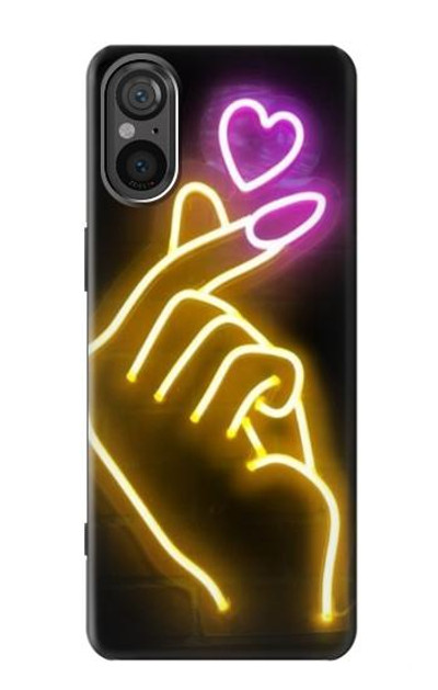 S3512 Cute Mini Heart Neon Graphic Case Cover Custodia per Sony Xperia 5 V