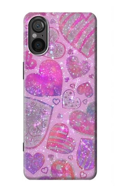 S3710 Pink Love Heart Case Cover Custodia per Sony Xperia 5 V