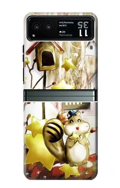 S0109 Cute Squirrel Cartoon Case Cover Custodia per Motorola Razr 40