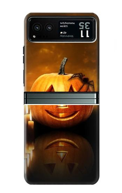 S1083 Pumpkin Spider Candles Halloween Case Cover Custodia per Motorola Razr 40