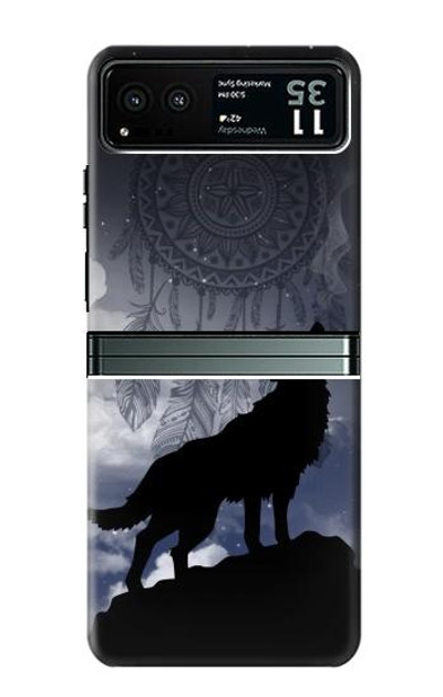 S3011 Dream Catcher Wolf Howling Case Cover Custodia per Motorola Razr 40