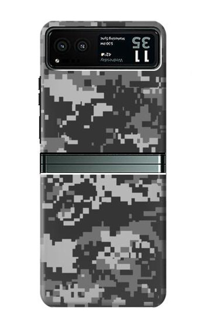 S3293 Urban Black Camo Camouflage Case Cover Custodia per Motorola Razr 40