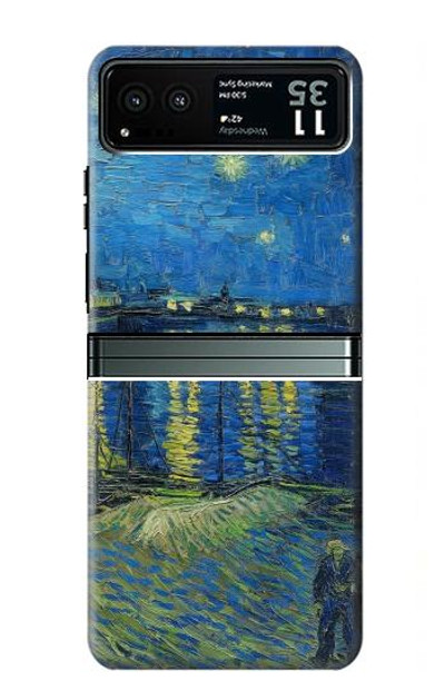 S3336 Van Gogh Starry Night Over the Rhone Case Cover Custodia per Motorola Razr 40