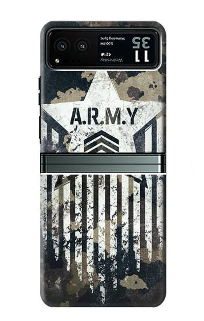 S3666 Army Camo Camouflage Case Cover Custodia per Motorola Razr 40