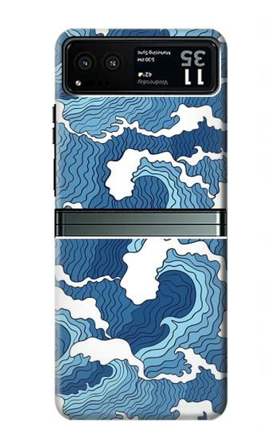 S3751 Wave Pattern Case Cover Custodia per Motorola Razr 40