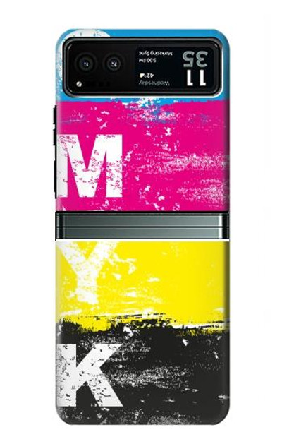 S3930 Cyan Magenta Yellow Key Case Cover Custodia per Motorola Razr 40