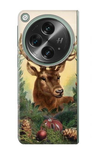 S2841 Vintage Reindeer Christmas Case Cover Custodia per OnePlus OPEN