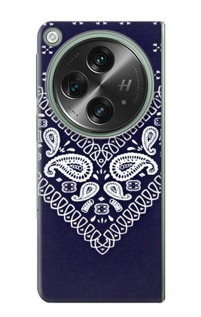 S3357 Navy Blue Bandana Pattern Case Cover Custodia per OnePlus OPEN