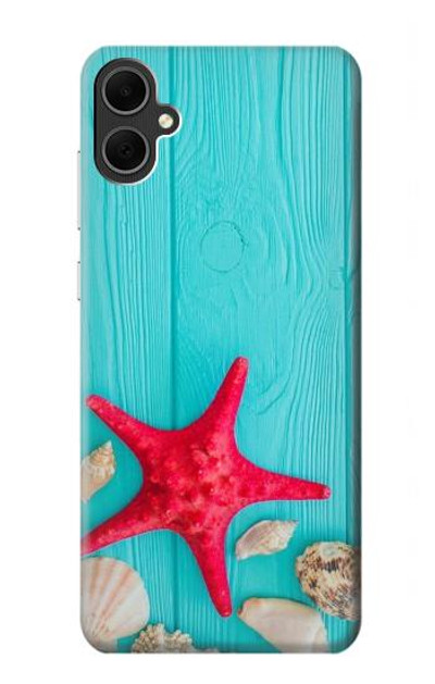 S3428 Aqua Wood Starfish Shell Case Cover Custodia per Samsung Galaxy A05