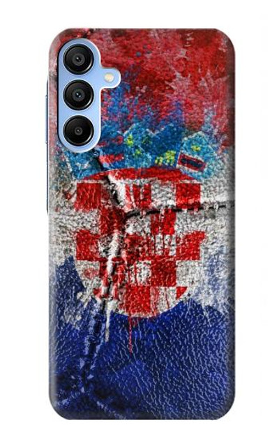 S3313 Croatia Flag Vintage Football Graphic Case Cover Custodia per Samsung Galaxy A15 5G