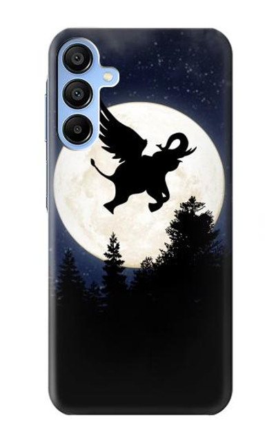 S3323 Flying Elephant Full Moon Night Case Cover Custodia per Samsung Galaxy A15 5G