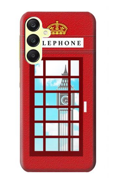 S2059 England British Telephone Box Minimalist Case Cover Custodia per Samsung Galaxy A25 5G