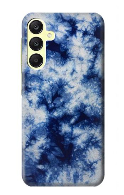 S3439 Fabric Indigo Tie Dye Case Cover Custodia per Samsung Galaxy A25 5G