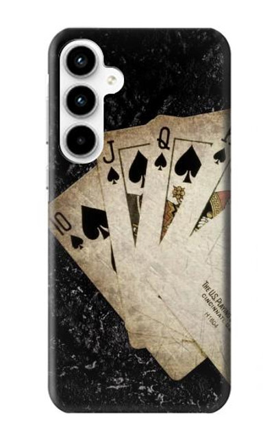 S3231 Vintage Royal Straight Flush Cards Case Cover Custodia per Samsung Galaxy A35 5G