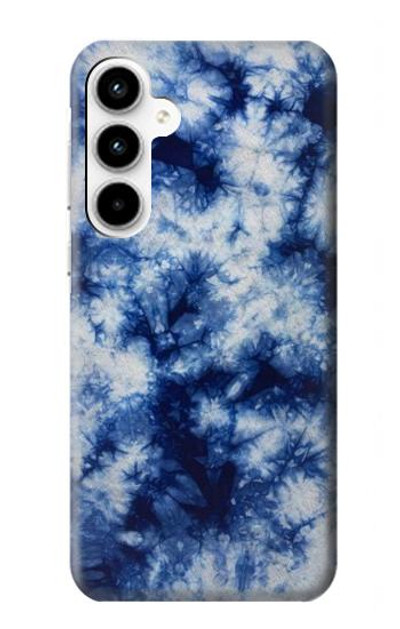 S3439 Fabric Indigo Tie Dye Case Cover Custodia per Samsung Galaxy A35 5G