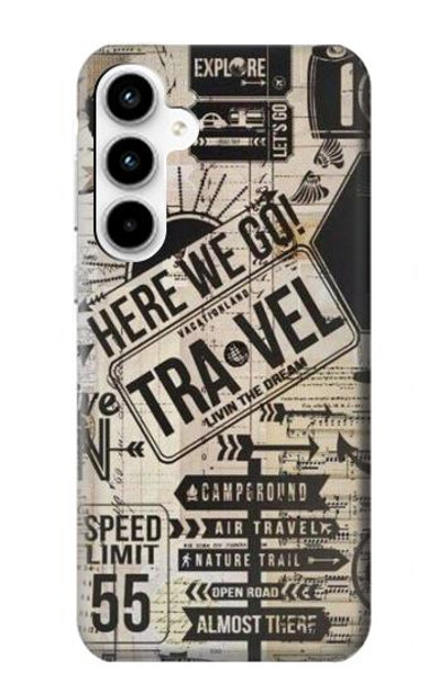 S3441 Vintage Travel Case Cover Custodia per Samsung Galaxy A35 5G