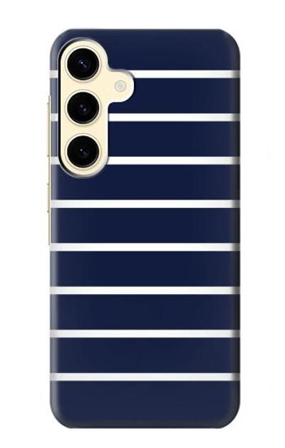 S2767 Navy White Striped Case Cover Custodia per Samsung Galaxy S24