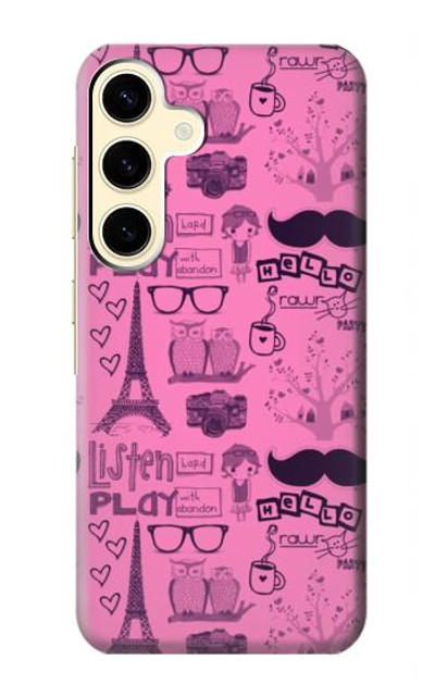 S2885 Paris Pink Case Cover Custodia per Samsung Galaxy S24