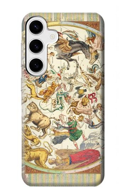 S3145 Antique Constellation Star Sky Map Case Cover Custodia per Samsung Galaxy S24 Plus