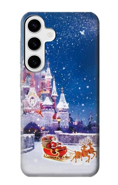 S3282 Santa Xmas Castle Case Cover Custodia per Samsung Galaxy S24 Plus