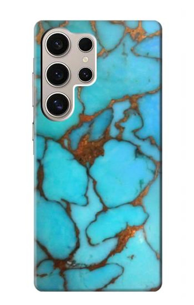 S2685 Aqua Turquoise Gemstone Graphic Printed Case Cover Custodia per Samsung Galaxy S24 Ultra