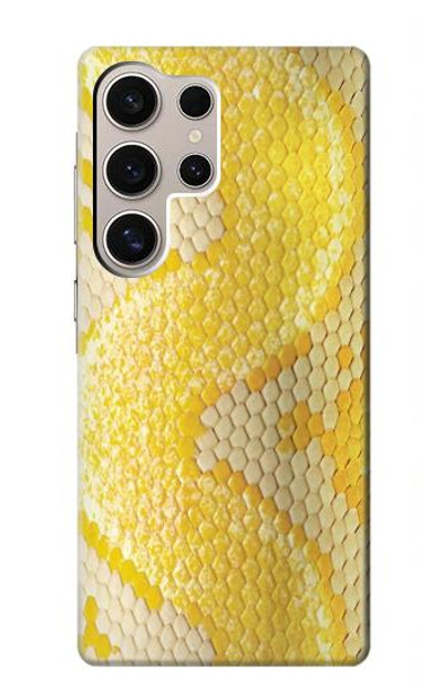 S2713 Yellow Snake Skin Graphic Printed Case Cover Custodia per Samsung Galaxy S24 Ultra