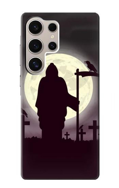 S3262 Grim Reaper Night Moon Cemetery Case Cover Custodia per Samsung Galaxy S24 Ultra