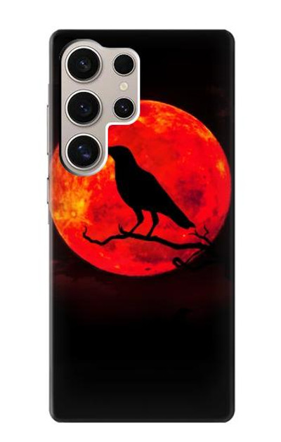 S3328 Crow Red Moon Case Cover Custodia per Samsung Galaxy S24 Ultra