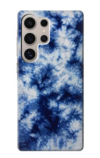 S3439 Fabric Indigo Tie Dye Case Cover Custodia per Samsung Galaxy S24 Ultra