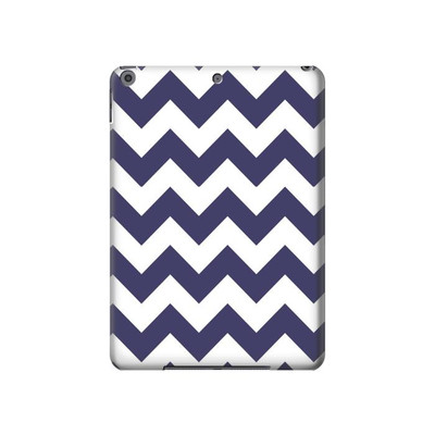 S2345 Navy Blue Shavron Zig Zag Pattern Case Cover Custodia per iPad 10.2 (2021,2020,2019), iPad 9 8 7