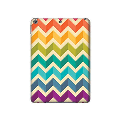 S2362 Rainbow Colorful Shavron Zig Zag Pattern Case Cover Custodia per iPad 10.2 (2021,2020,2019), iPad 9 8 7