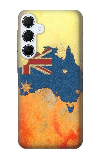 S2494 Australia Flag Map Rock Texture Case Cover Custodia per Samsung Galaxy A55 5G