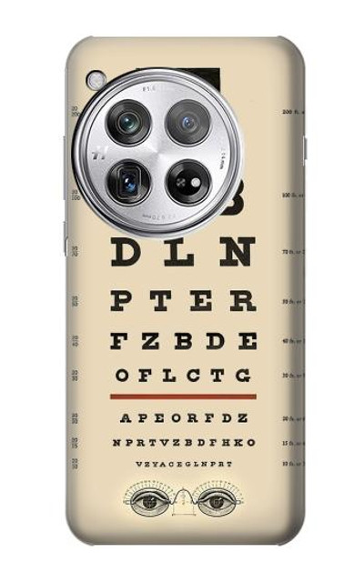 S2502 Eye Exam Chart Decorative Decoupage Poster Case Cover Custodia per OnePlus 12