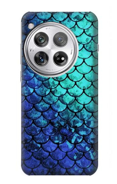 S3047 Green Mermaid Fish Scale Case Cover Custodia per OnePlus 12