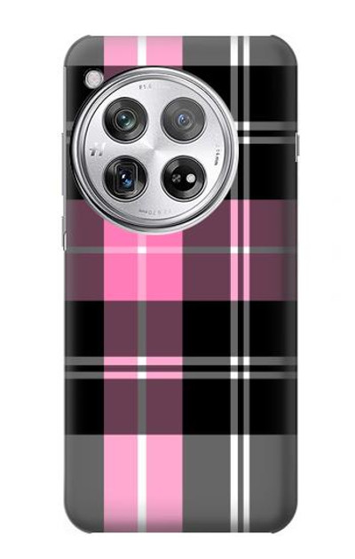 S3091 Pink Plaid Pattern Case Cover Custodia per OnePlus 12