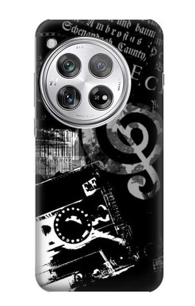 S3197 Music Cassette Note Case Cover Custodia per OnePlus 12