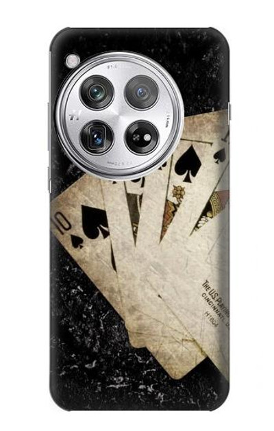 S3231 Vintage Royal Straight Flush Cards Case Cover Custodia per OnePlus 12