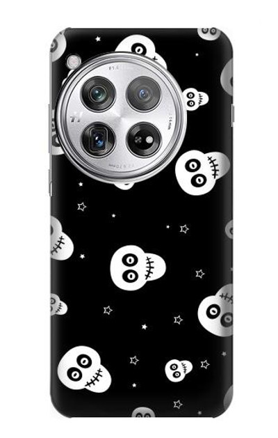 S3261 Smile Skull Halloween Pattern Case Cover Custodia per OnePlus 12