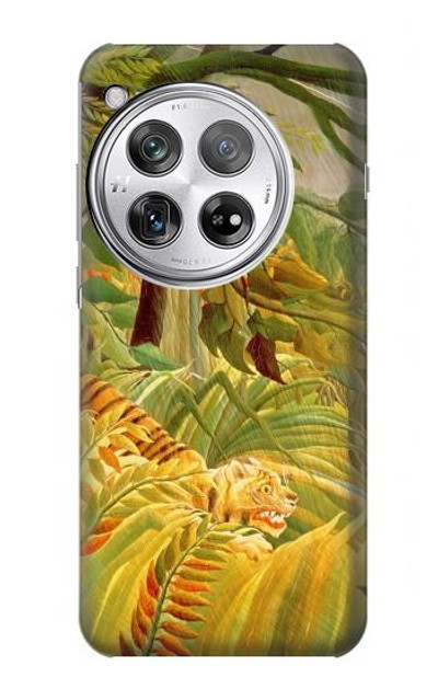 S3344 Henri Rousseau Tiger in a Tropical Storm Case Cover Custodia per OnePlus 12